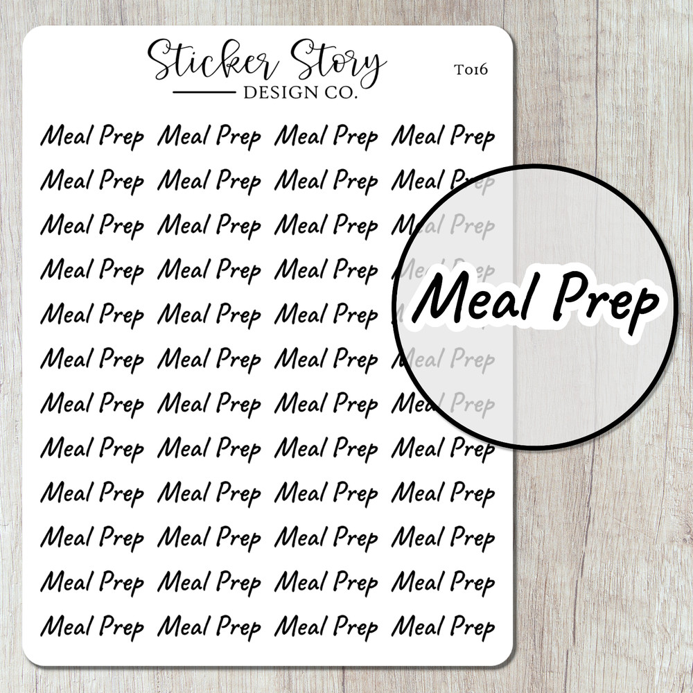 Meal Prep Planner Stickers