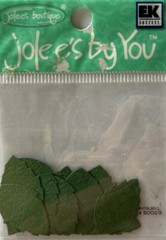 GREEN DARK ROSE LEAF Die-cut Embellishment(20pc)Jolees•Flower•Garden•Long Stem