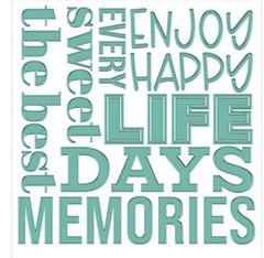 CTMH Embellishments Acrylic TITLES TEAL Z7027 New Acrylic Letter Tiles