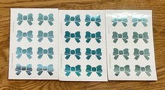 Simply Gilded Blue / Teal Metallic Bows (3) Sticker Sheets SG 2020 Stickers