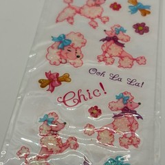ME! etc. Pink Poodles 40067 Glitter Stickers Vintage 2004 Paris French Y2K
