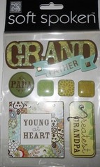 FAMILY GRANDFATHER Papa Grandpa Greatest Young Heart MAMBI Soft Spoken Stickers