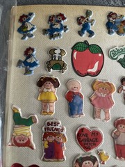 Vintage Puff Sticker Collection 1 Binder Page Good Condition 80s 90s Smurfs CPK