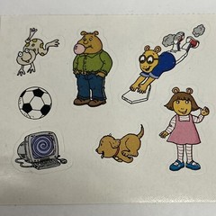 Vtg Marc Brown Arthur & Friends Stickers 1999 Party School Sports Kids Crafts