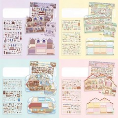 4 Sets Pirate Ship 3D Scene Sticker Therapy for Adults,DIY 3D Stickers Scene …