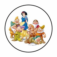 48 SNOW WHITE 7 DWARFS ENVELOPE SEALS LABELS STICKERS 1.2″ ROUND