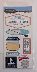 Paddle Board Adventure Flat Scrapbooking Stickers By Scrapbook Customs