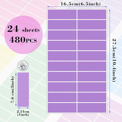 Colored Label Sticker in 12 Colors,3 X 1 Inch Rectangle Color- Coding Labels,Sel