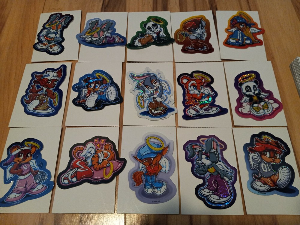 Vending Machine Stickers CEI WA Animal Angels rare vintage full set of 15 new