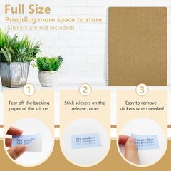 Large 8.5×11 Inch Reusable Sticker Collecting Book Storage Album | Restickabl…