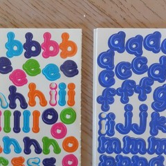6 New Repositionable Alphabitties Alphabet Letters & Numbers, & 7 Partial Sheets