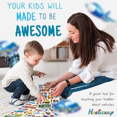 Safe and Colorful 280 PCS Transportation Stickers – Perfect for Classroom & Fun!