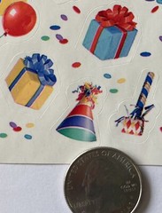 PARTY OVER HERE Stickers (26pcs)Hallmark•Balloons •Celebrate•Birthday•Presents•