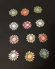 FLOWERS small daisy die cut embellishments 12 Pcs Choose color 1-1/4″ x 1-1/4″