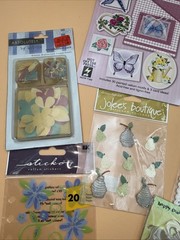 8 Pack Lot Floral/vaca Dimensional Embellishments/Stickers for Scrapbooking NIP