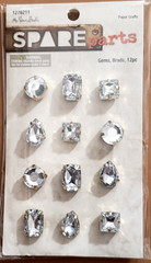 SPARE PARTS by The Paper Studio GEMS BRADS – 12 pcs