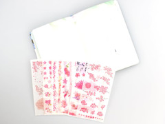 (Pack of 2) Romantic Cherry Flower Stickers for Scrapbooking – Japanese Pink Che