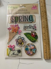 Crafter’s Square Dimensional Spring Paper Crafts Flowers Always In My Heart Leaf
