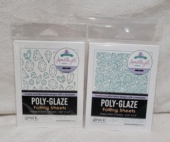 POLY-GLAZE Foiling Sheets Amythest And Happy Swirls BUNDLE