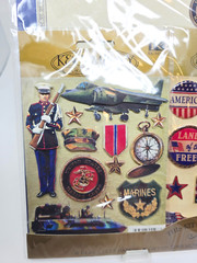 K&Company MARINES Scrap Kit 12×12 Military Scrapbook Papers & Sticker Sheets NEW