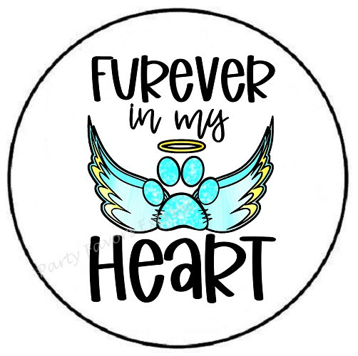 FUREVER IN MY HEART DOG CAT ENVELOPE SEALS LABELS STICKERS PARTY FAVORS