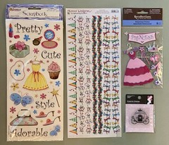 Lot: MAMBI Princess Scrapbook Kit Stickers Clear Stamp! Jolee’s Boutique, Sticko