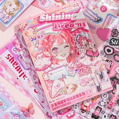 Cute Scrapbook Stickers Book – 500 Pre-Cut A5 Size Cute Girl & Kawaii People Sti