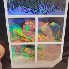 3D Laser Hologram Sticker Sheet African Animals 1994 Adorn Gift