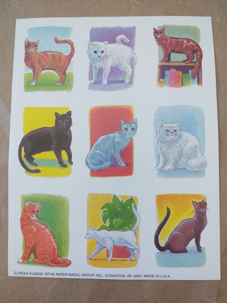 Vintage Eureka Sticker Sheet – The Paper Magic Group – Cats