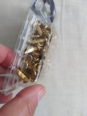 200 Brass Paper Fasteners, ½», brass plated steel, Paper Craft, multi medium art