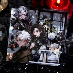 Dark Academy Stickers PET 30PCS Gothic Fairy Scrapbook Paper Crafts Vintage DIY