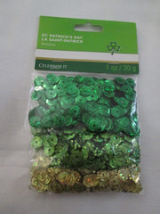 VTG 1 Oz Pkg. of Assted Color Sequins for St. Patrick’s Day for Sewing or Crafts