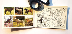 HORSE PUZZLES 1 VINTAGE 1993 RARE STICKER BOOKLET COLLECTOR’S ITEM 90s ANIMALS