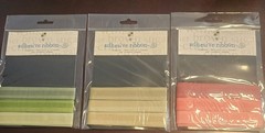 DCWV Adhesive Ribbon-1yd each of 3 shades-5/8″-/Coral/Green/Tan