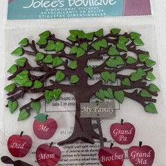 Jolees Dimensional Stickers Family Tree Scrapbook Embellishments Genealogy RARE
