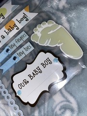 SOFT SPOKEN Its A BABY BOY Title Tiny Toes Fingers Foot Print New Born Stickers