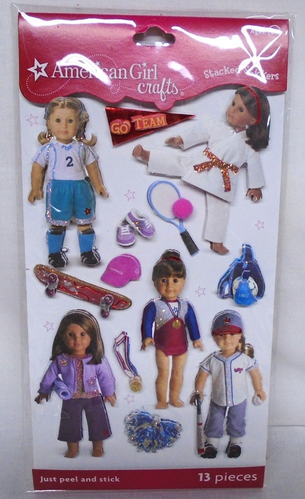 EK Success American Girl Crafts Stacked Stickers Sports Dolls Skateboard Yoga