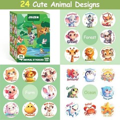 3 Rolls Animal Stickers for Kids 1500 PCS Bulk Toddler Reward Craft Stickers Set