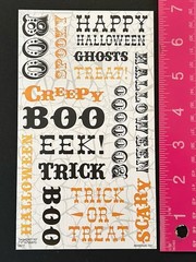 Unbranded HALLOWEEN WORD Stickers TRICK OR TREAT BOO GHOSTS SCARY 2 Sheets