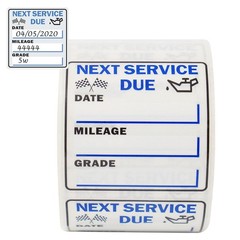 250pcs Oil Change Stickers Next Service Due Reminder Roll Car Window Sheet Label