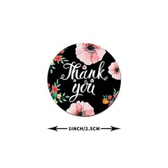 1000Pcs 1 inch Floral Thank You Stickers Envelope Gift Packaging Decor Labels