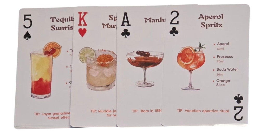 Old New Mixed Alcohol Drinks Manhattan Aperol Junk Journal Scrapbooking Craft