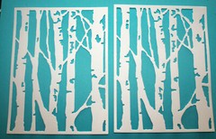 🌲5 BRANCHED BIRCH TREES 🌲cardstock paper die cut embellishments