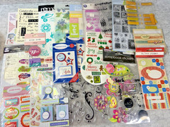 HUGE lot of vintage stickers and embellishments – Over 4 Pounds, Multiple Themes