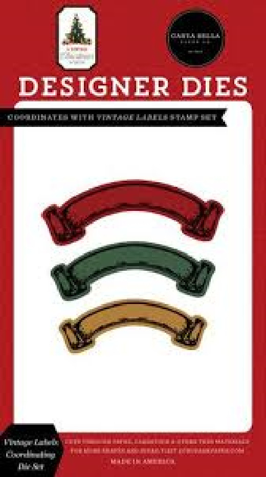 CARTA BELLA Designer Die Set Steel Dies – COORDINATING VINTAGE LABELS