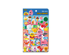 Cocobi Soft Stickers of House, Palace, Amusement Park & Supermarket 4-types Set