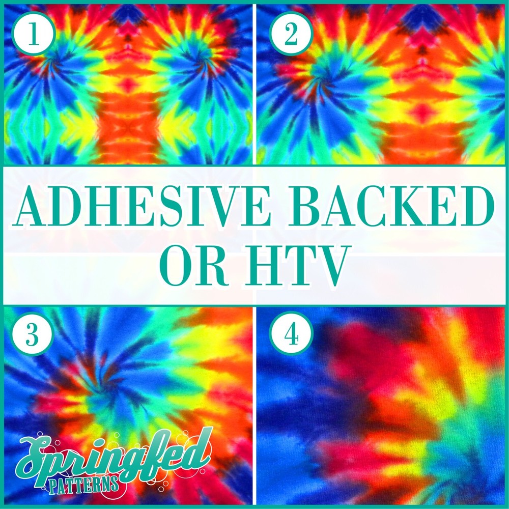 TIE-DYE Pattern #1 Adhesive or HTV Heat Transfer Vinyl Hippie Print 70s pattern