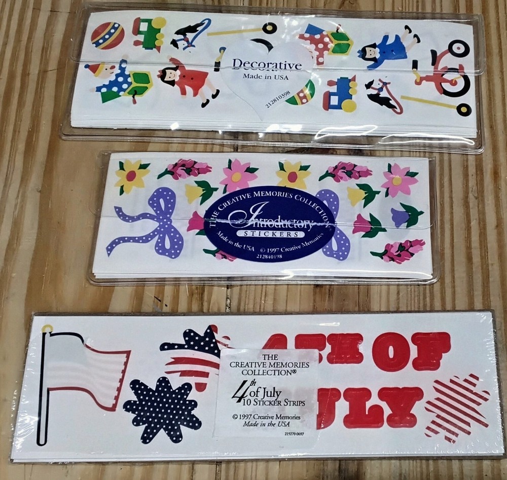 Vintage Mrs Grossman’s and Creative Memories Sticker Packs 1980s-1990s + Bonus