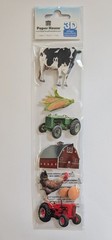 Farm Animals Barn Tractors 3D Scrapbooking Stickers By Paper House