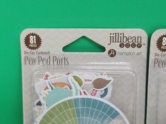 Jillibean Soup Shades Color Pea Pod Parts Die Cut Card Stock Hampton Art 2 PACK
